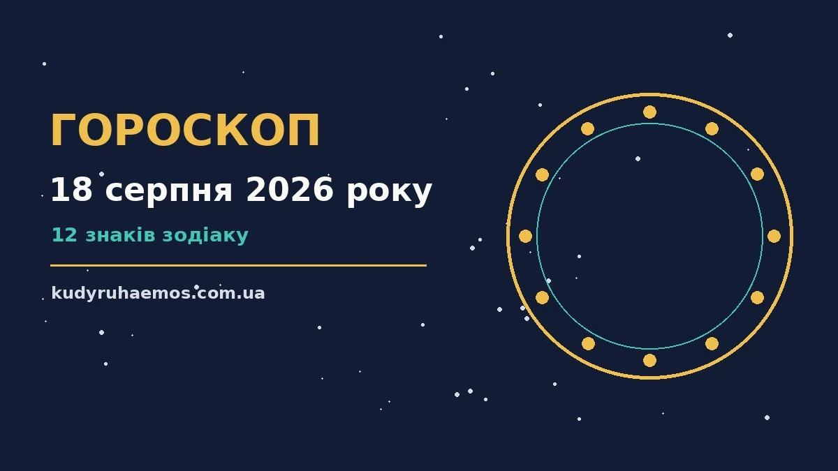 Гороскоп на 18 серпня 2026 року: що варто врахувати про настрій, справи та гроші