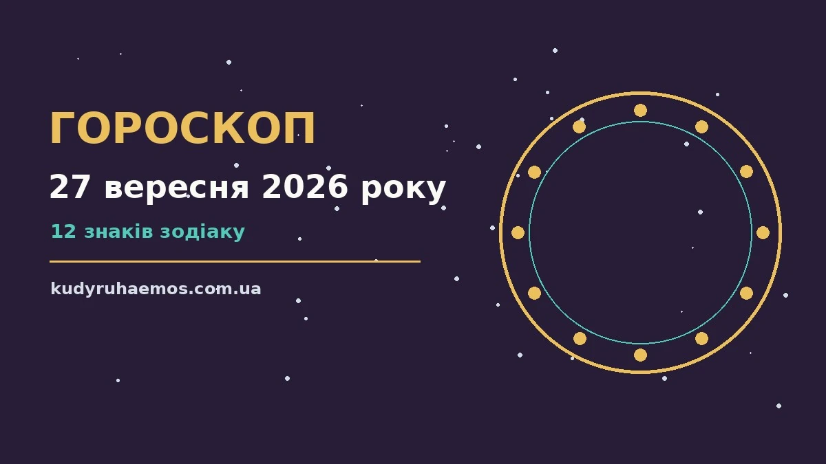 Гороскоп на 27 вересня 2026 року: що варто врахувати про настрій, справи та гроші