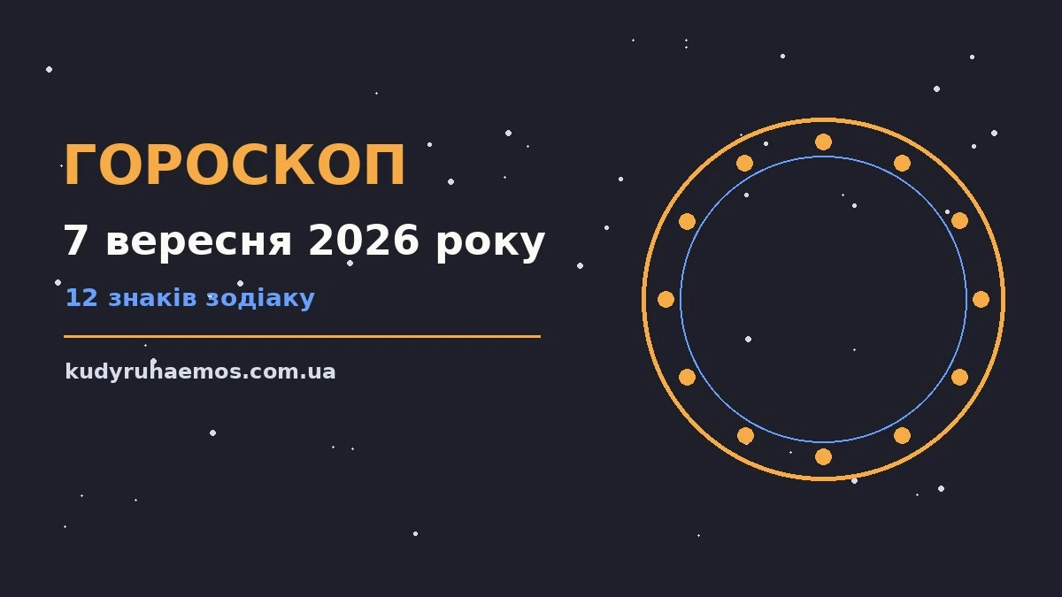 Гороскоп на 7 вересня 2026 року: що варто врахувати про настрій, справи та гроші