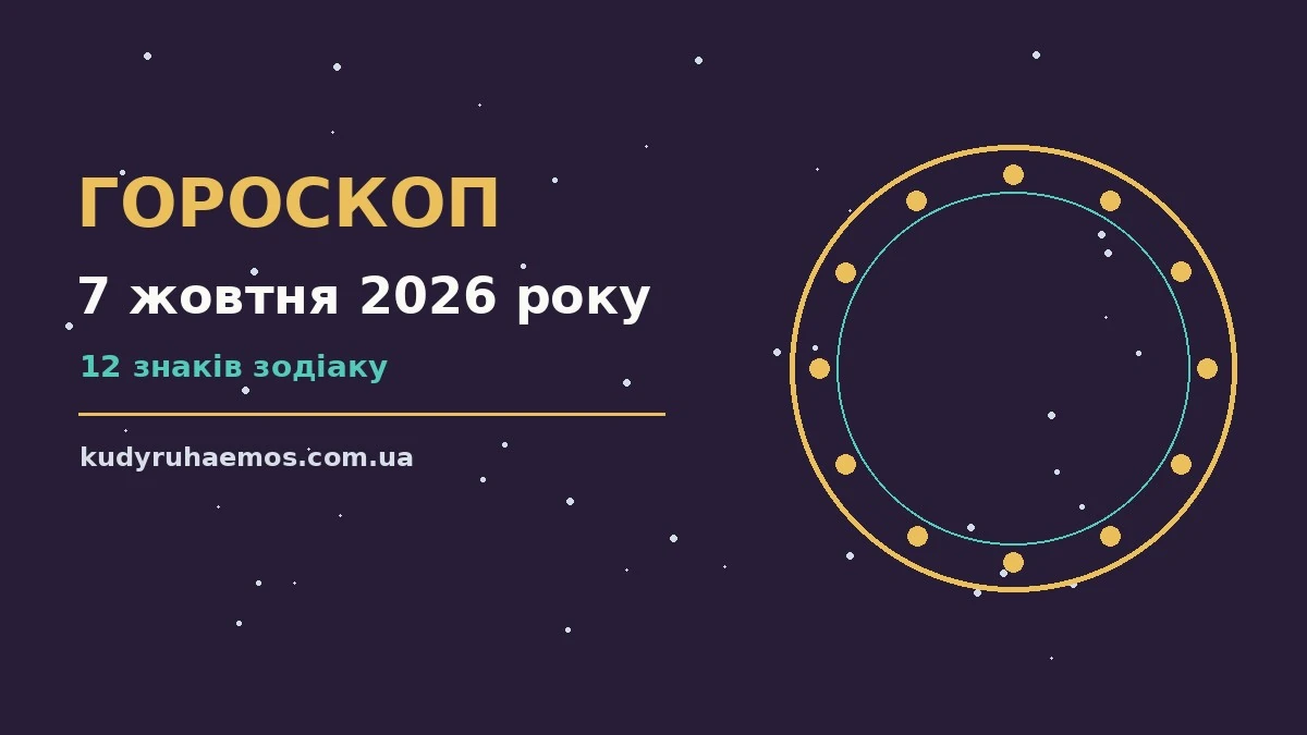 Гороскоп на 7 жовтня 2026 року: що варто врахувати про настрій, справи та гроші